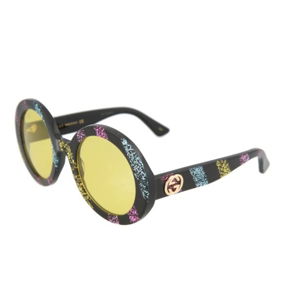 Gucci Multi Color Round Acetate Sunglasses - Picture 1 of 3